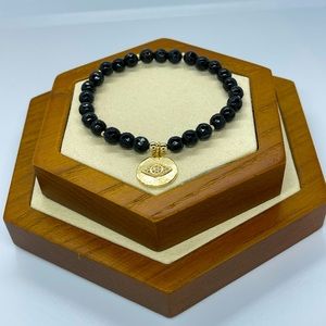 Onyx Evil Eye Bracelet